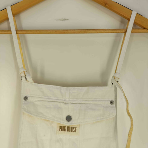 ピンクハウス PINK HOUSE コットン ギンガムチェック ロゴ サロペット レディース